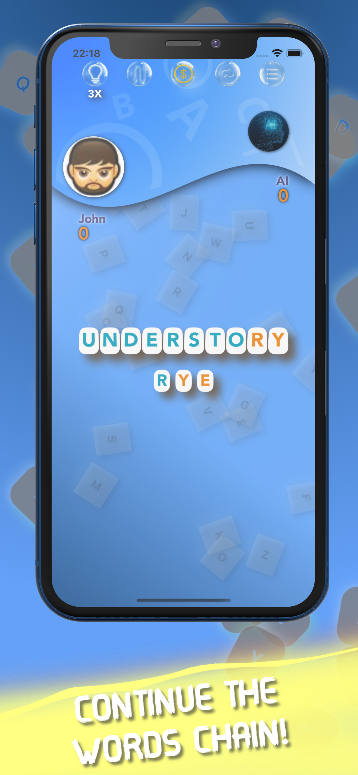 Wordtie game play image