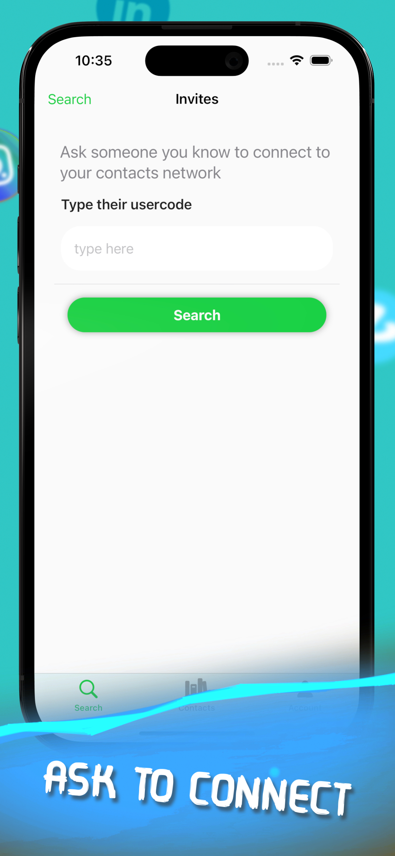 SharedBiz search invite screen light mode