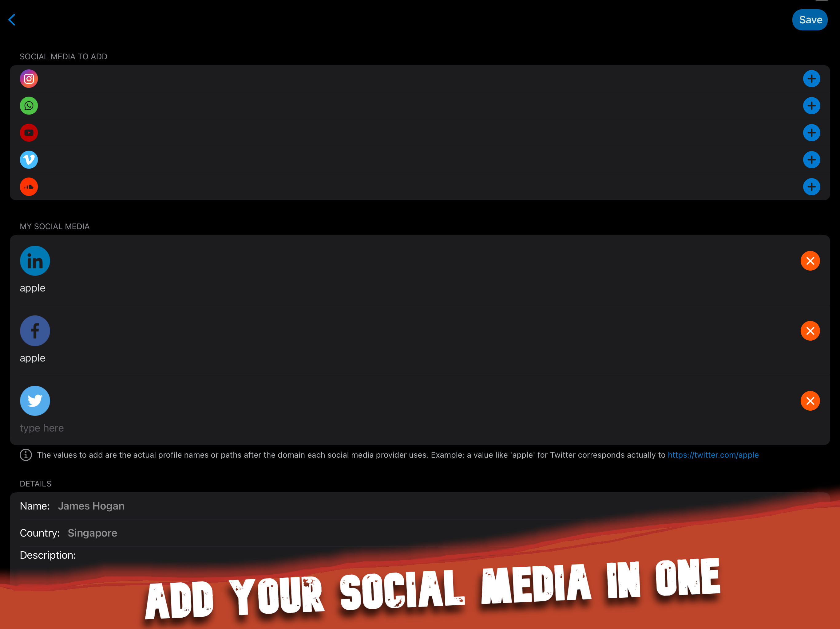 SharedBiz account details iPad Light mode